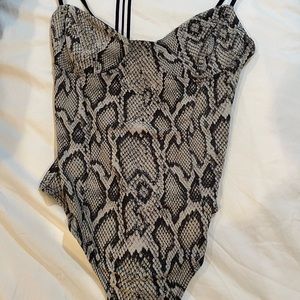 Snakeskin bodysuit size XS